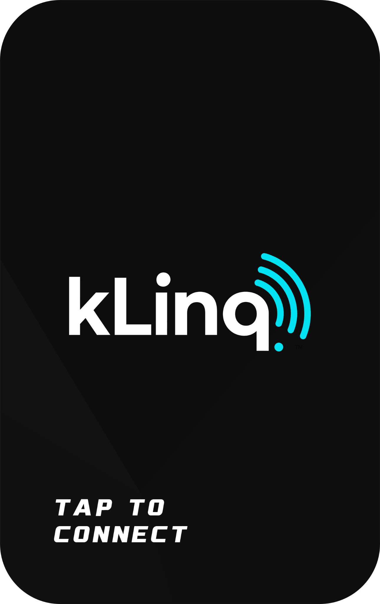 Midnight black kLinq vertical tap card