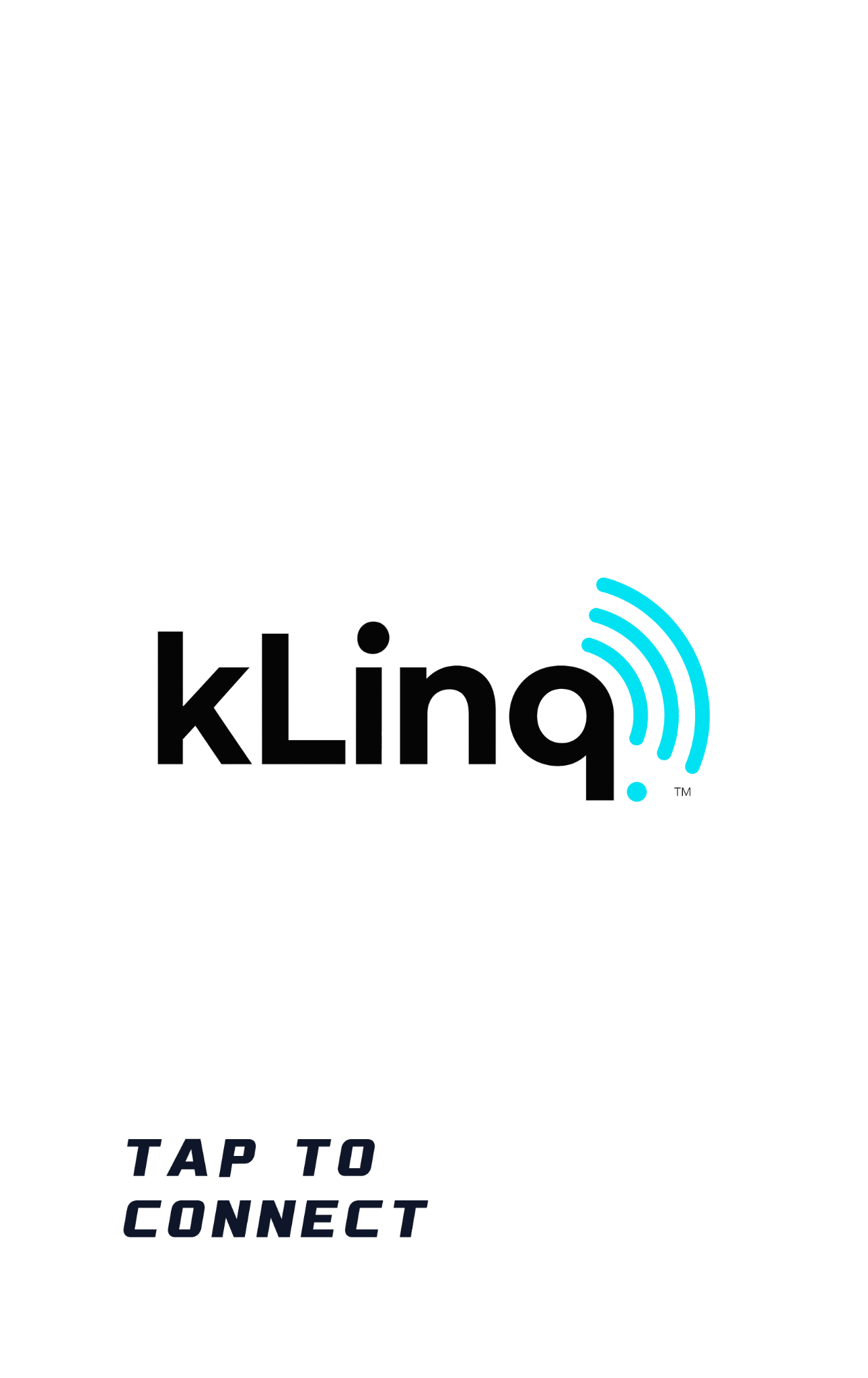White kLinq vertical tap card